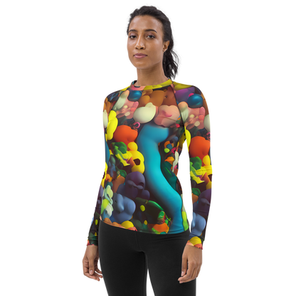 Women's Rash Guard - Bubble Pop Art
