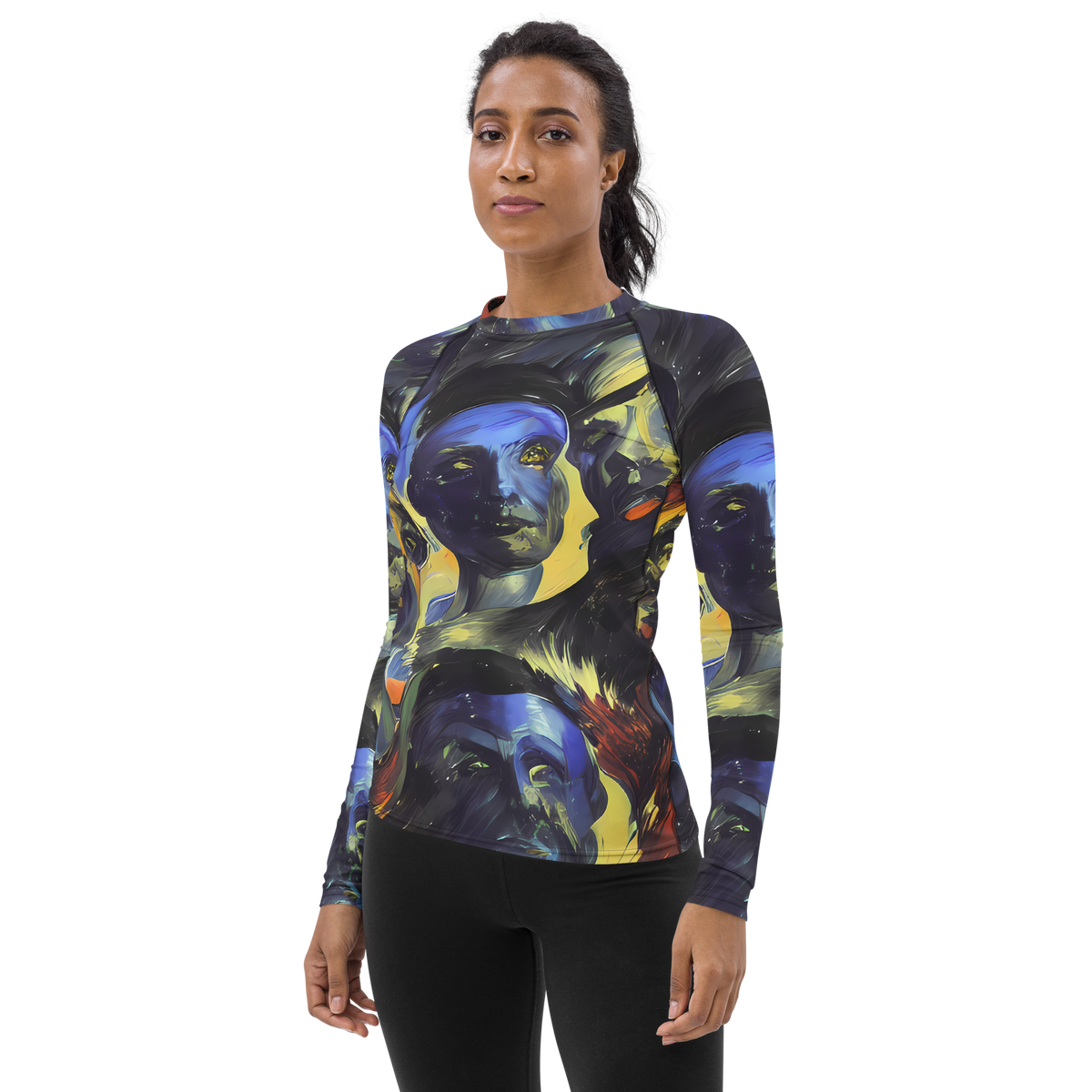 Women's Rash Guard - Cosmic Visages
