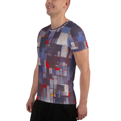 Men's Athletic T-Shirt - Cubist Rhythm