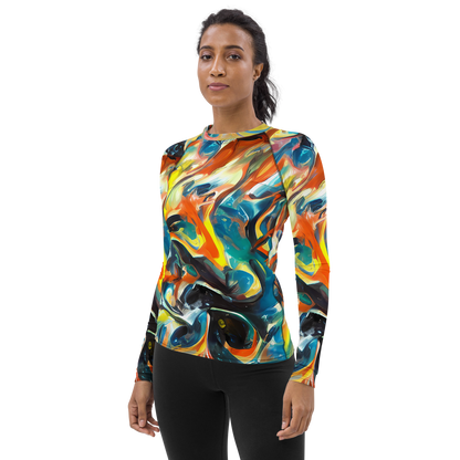 Women's Rash Guard - Chromatic Vortex
