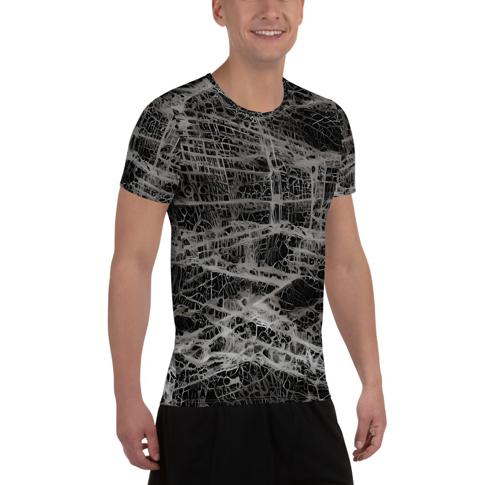 Men's Athletic T-Shirt - Monochrome Mesh
