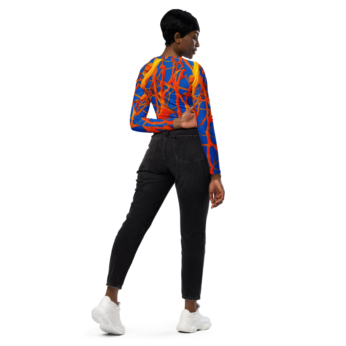 Long Sleeve Crop Top - Vivid Plexus