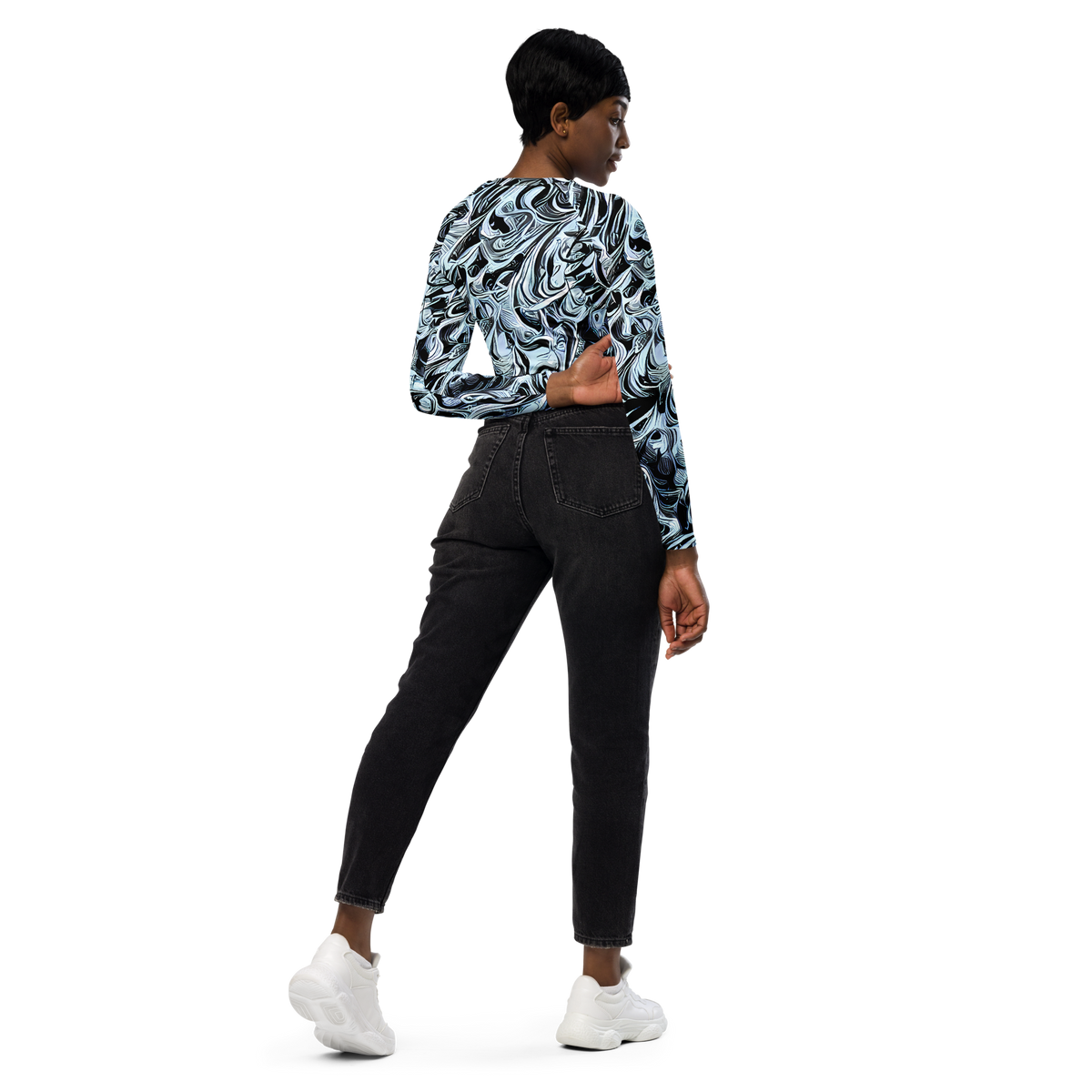 Long Sleeve Crop Top - Horkey's Nebula