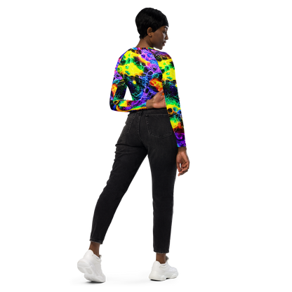 Long Sleeve Crop Top - Vivid Veil
