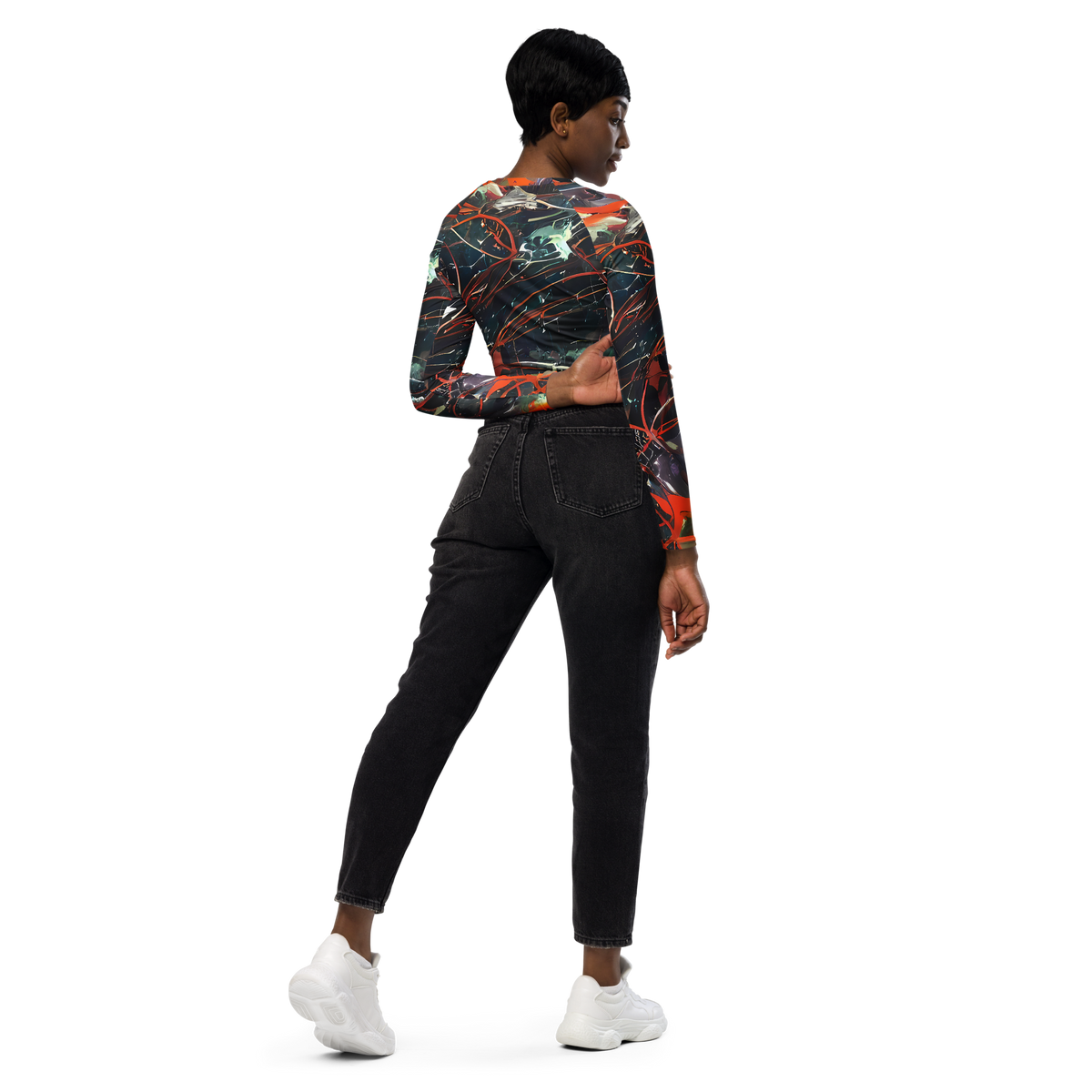 Long Sleeve Crop Top - Chaos Canvas