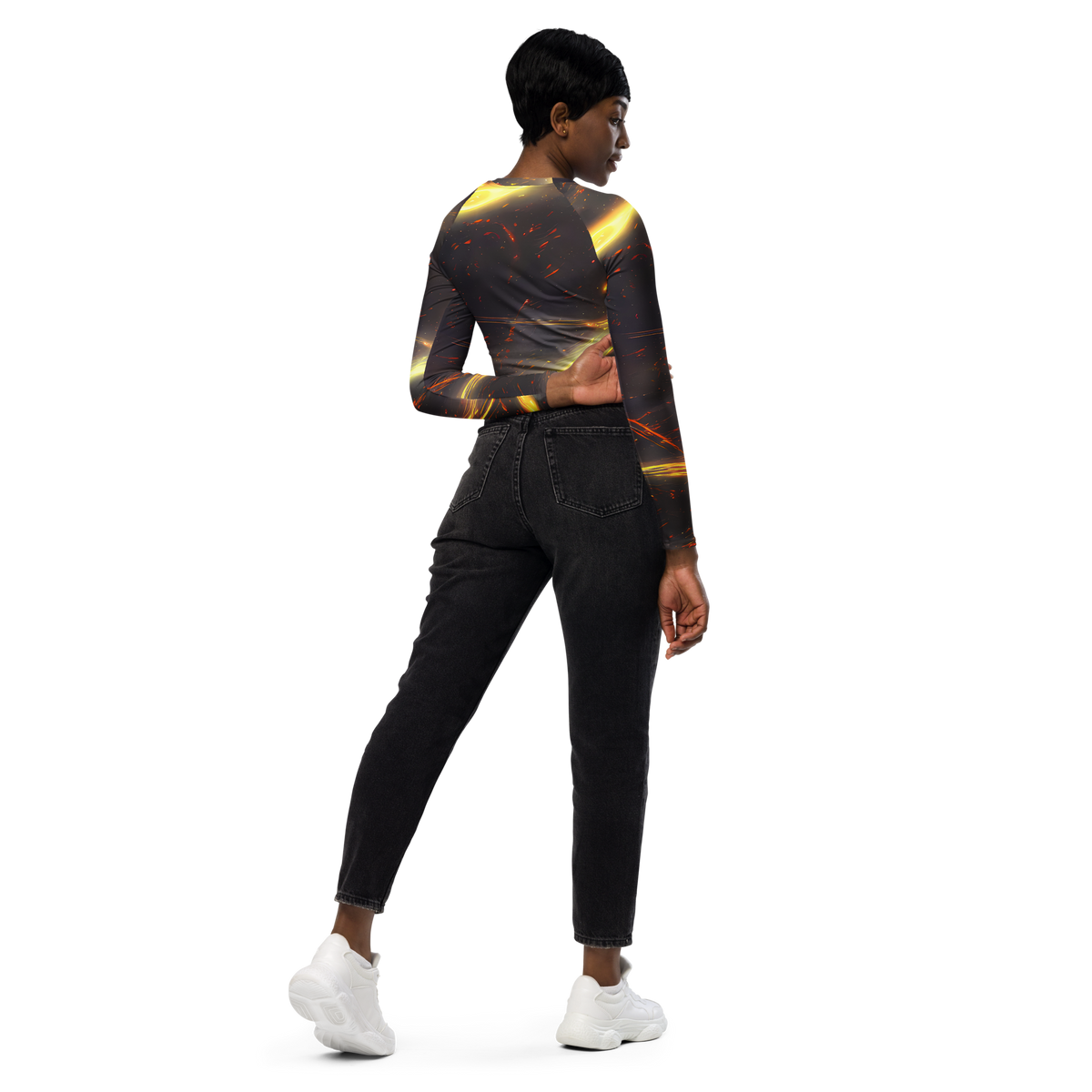 Long Sleeve Crop Top - Stellar Arcana
